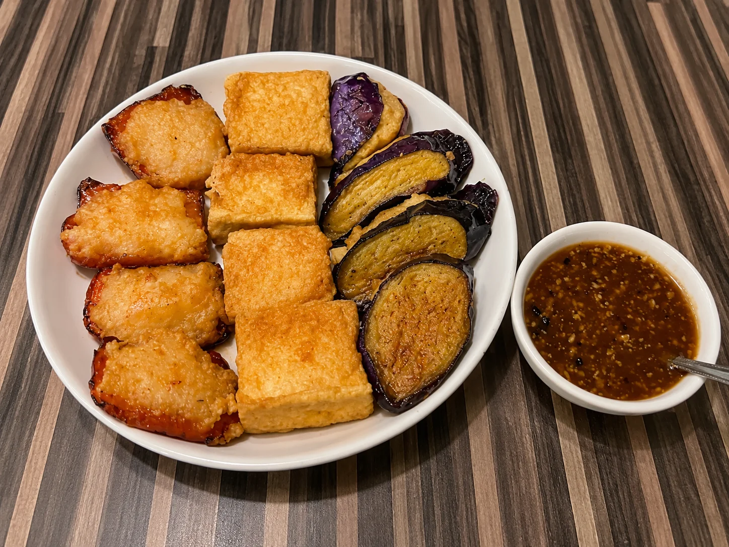 Pan fried pork dumplings at Signature Garden Calgary NE